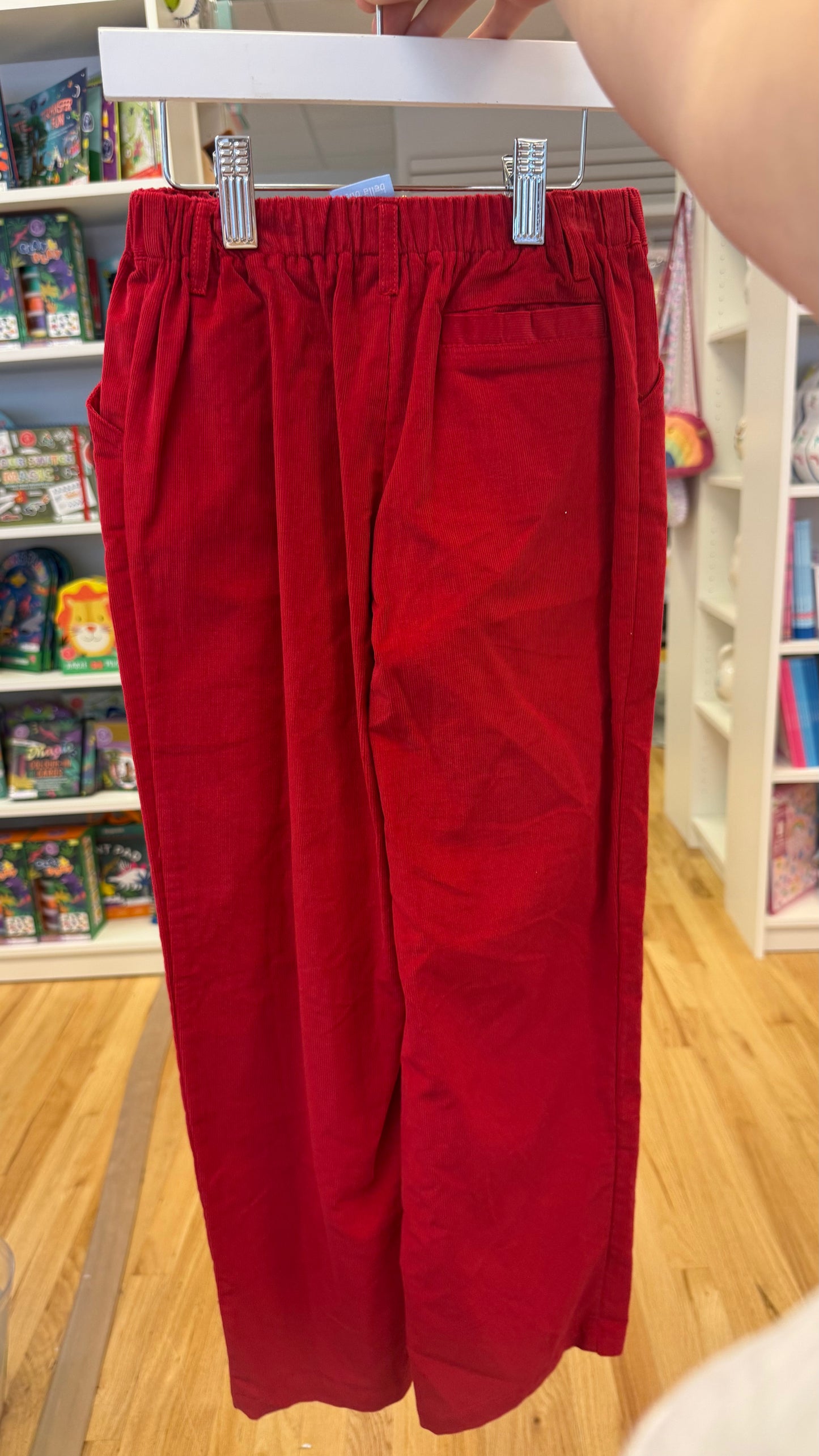 Red Cord Faux Zip Pant