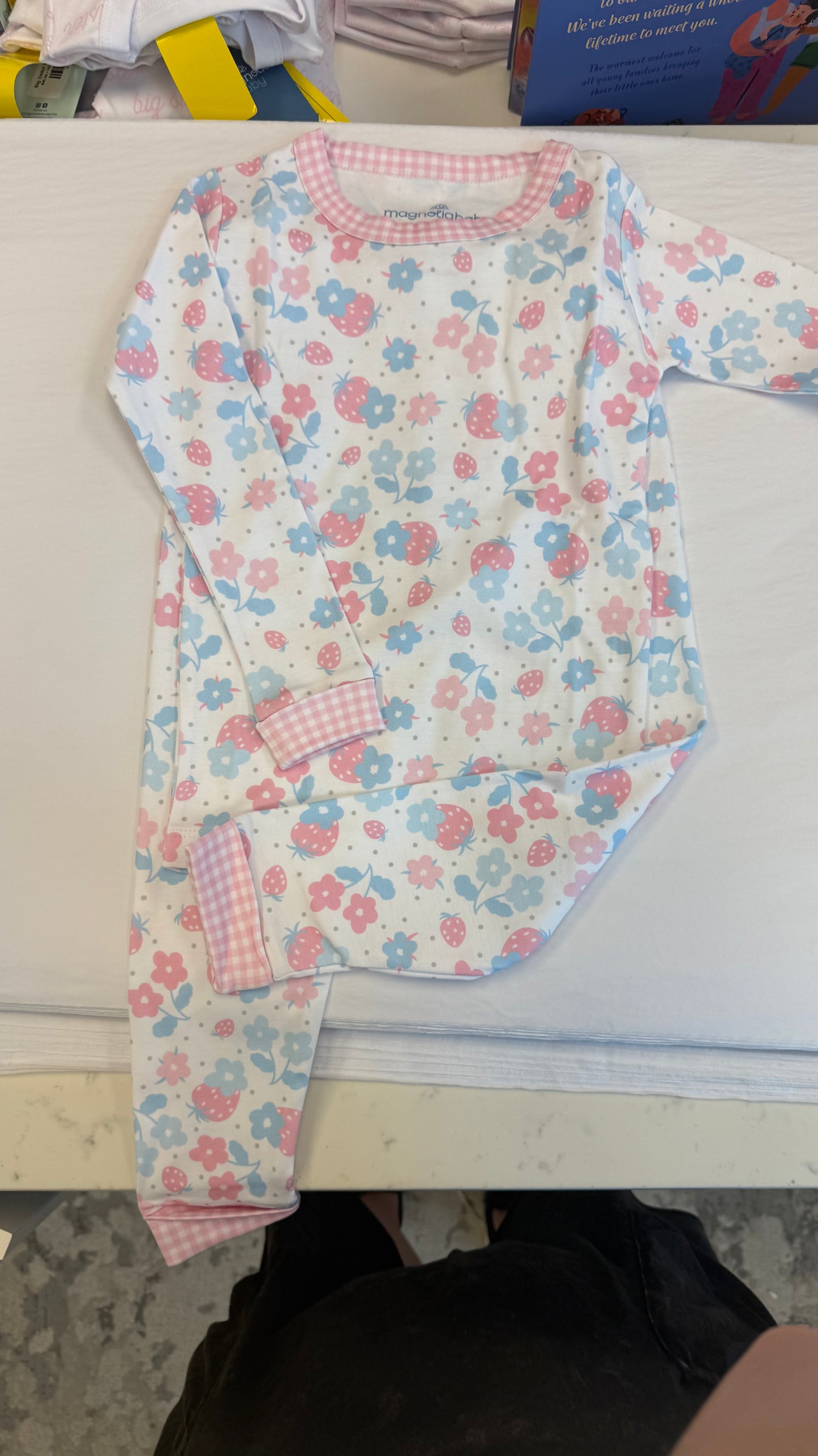 Sweet Strawberries Long Pajamas PK