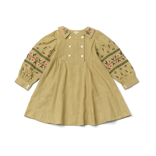 Gemma Dress in Faded Moss
