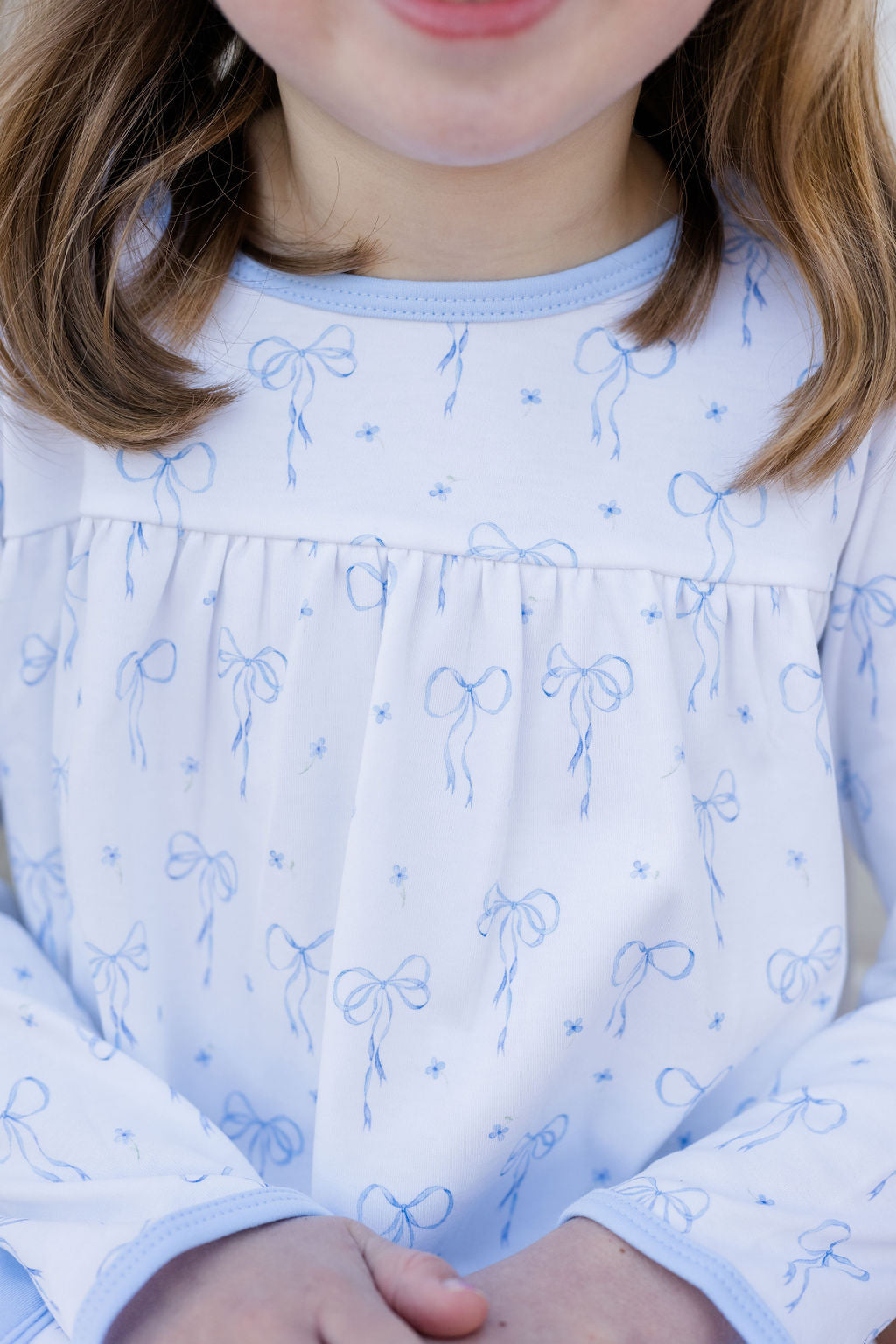 Lennon Dress Blue Bows
