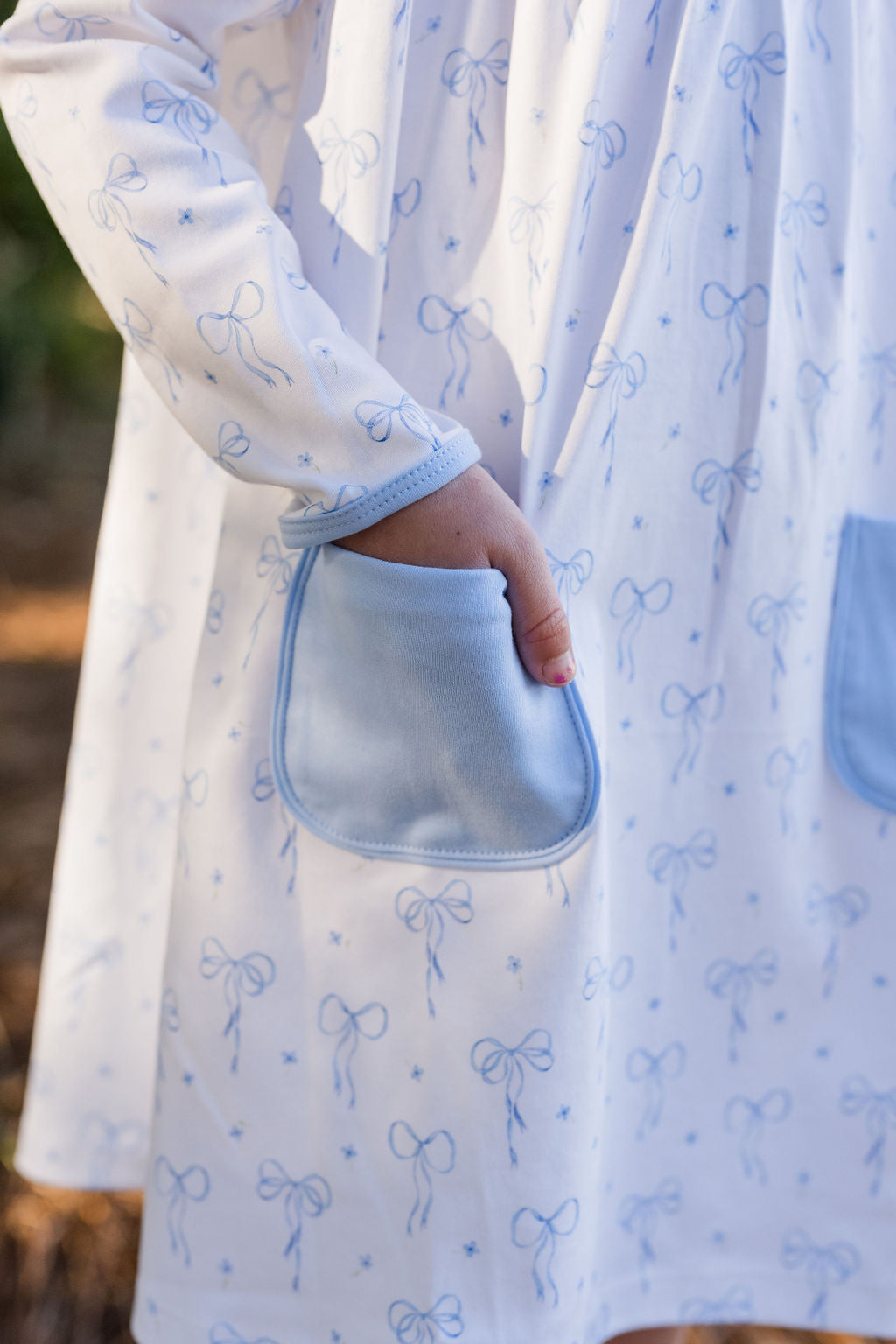 Lennon Dress Blue Bows