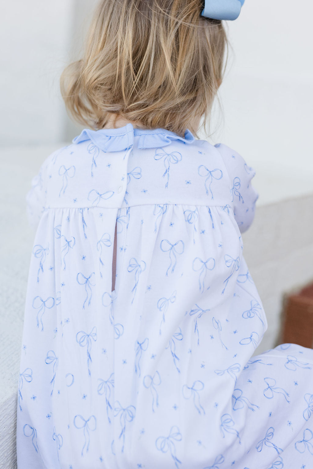 Lila Long Bubble Blue Bows