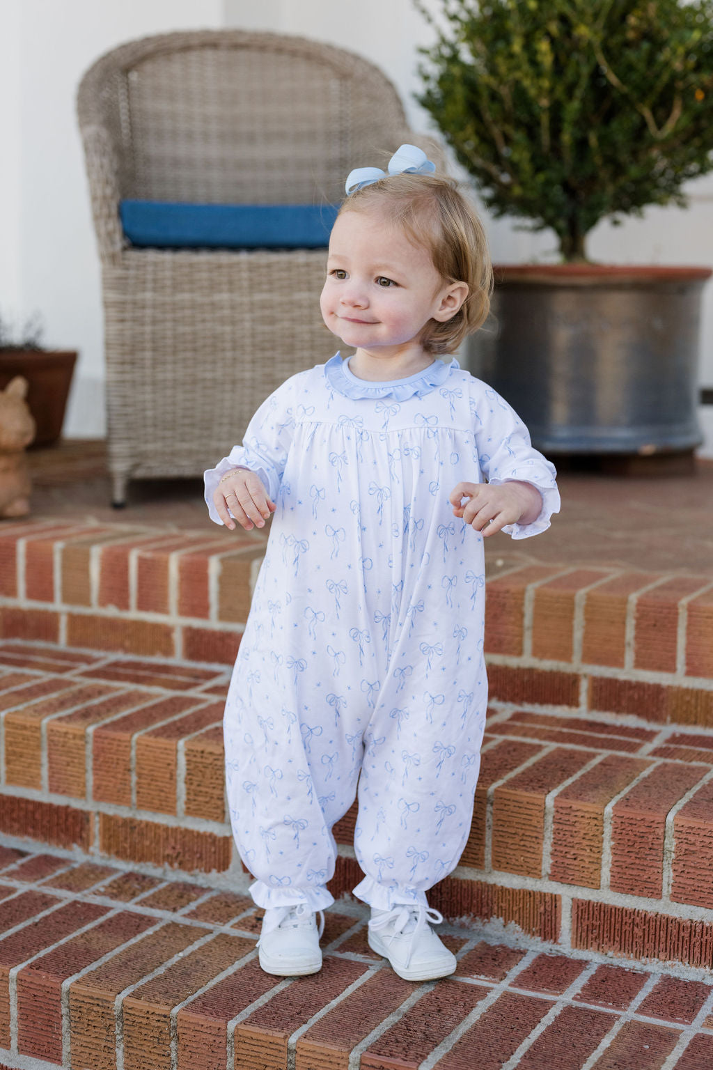 Lila Long Bubble Blue Bows