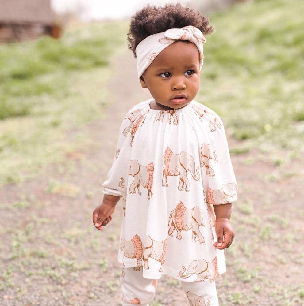 Tutu Elephant Peasant Dress With Leggings
