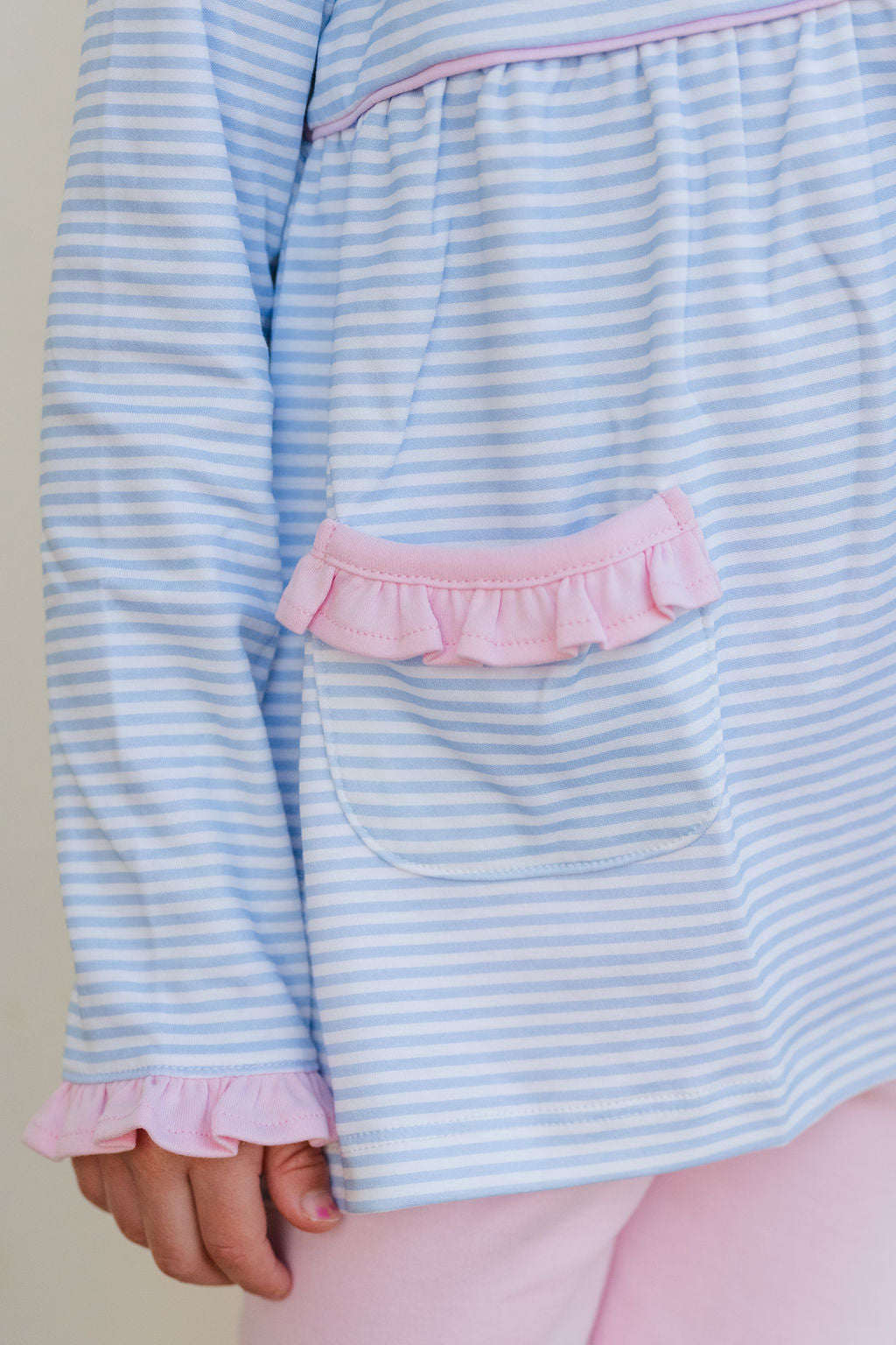 Meggie Legging Set Blue and White-PREORDER