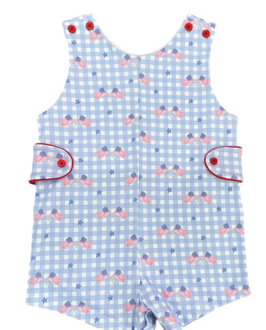 Patriotic Gingham Reed Jon Jon Set