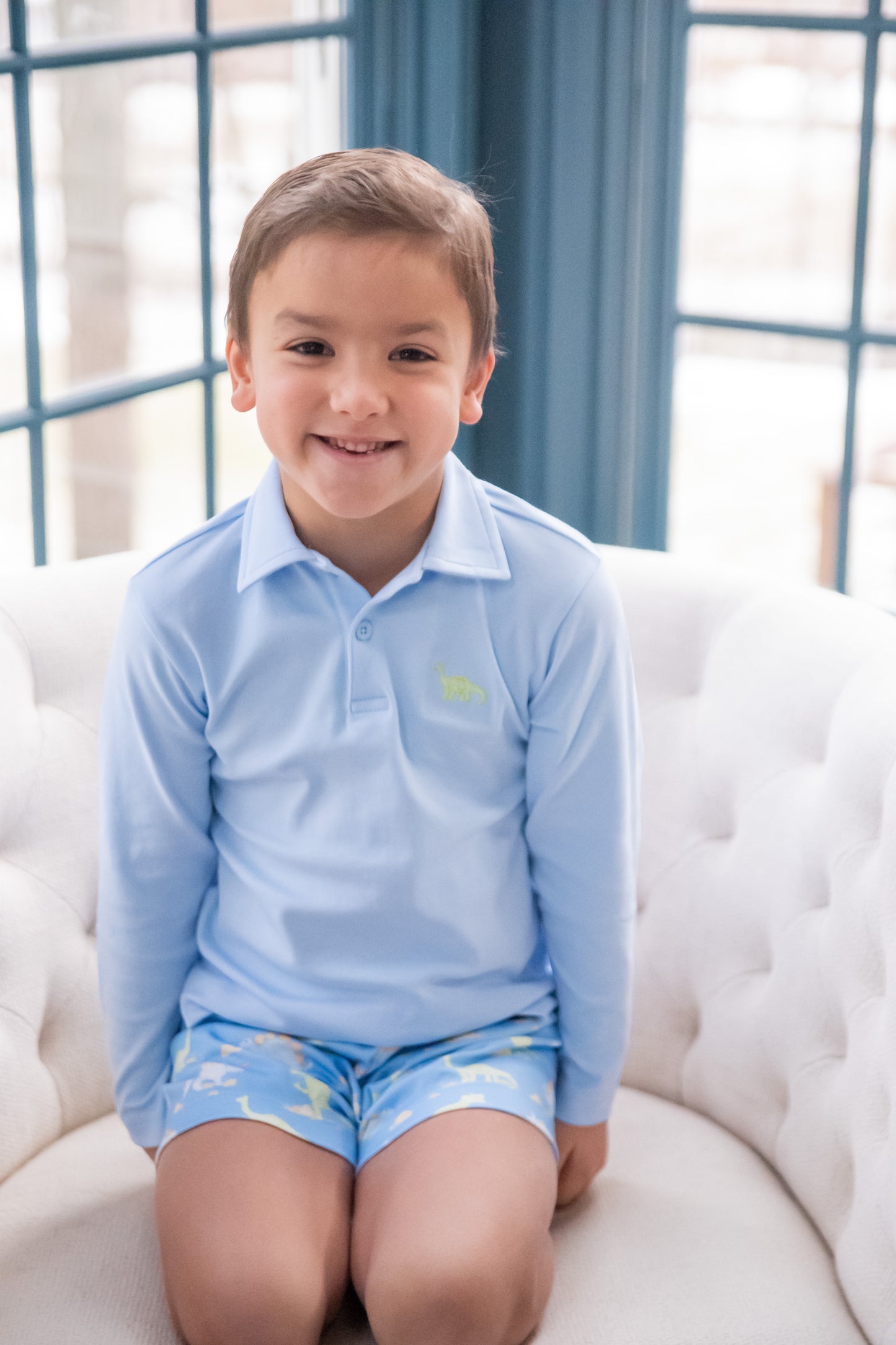 Conrad Short Set Dinosaur Knit