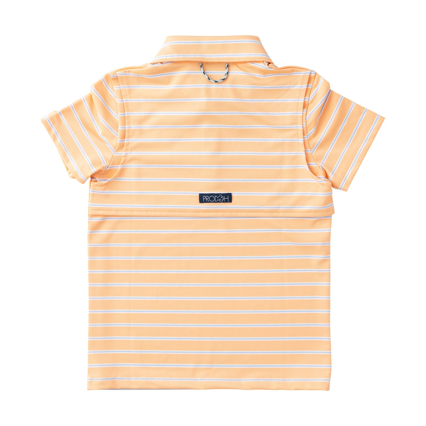 Orange Chiffon Stripe Short Sleeve Pro Performance Polo