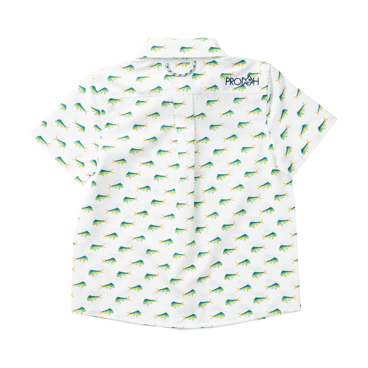 Mahi Mahi Print Short Sleeve Button Down Shirt