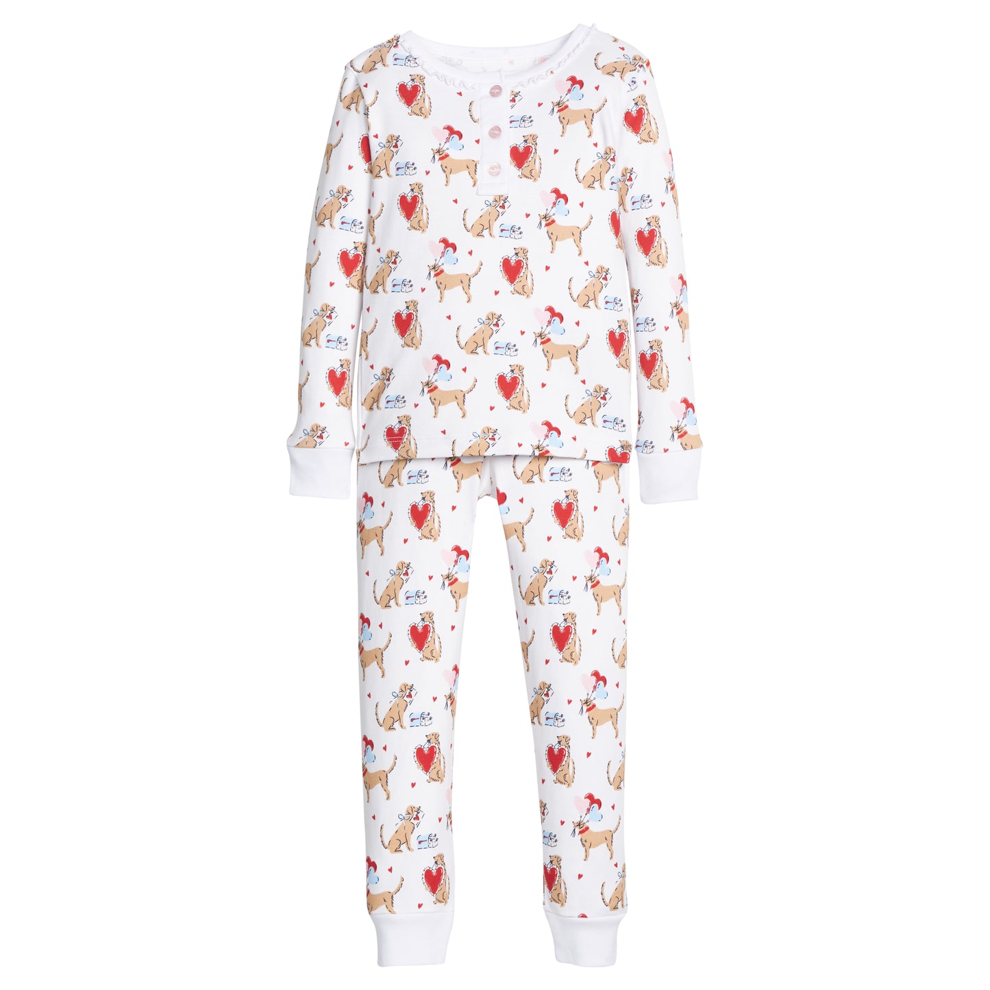 I Woof You Ruffled Printed Jammies