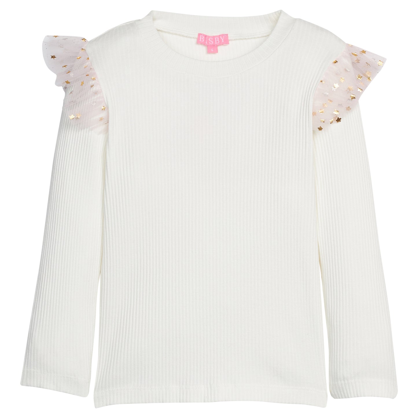 Sadie Top Pink and Gold Sparkle Stars
