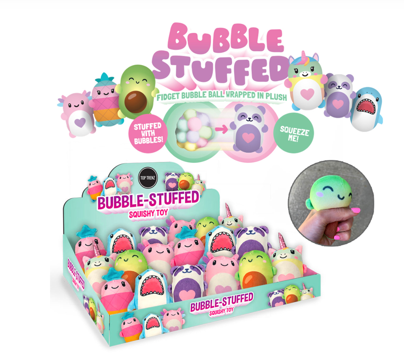 Bubble-Stuffed Squishy Friends Fidget Toy
