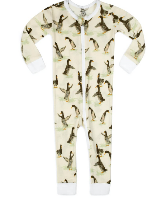 Duck Organic Cotton Zipper Pajama