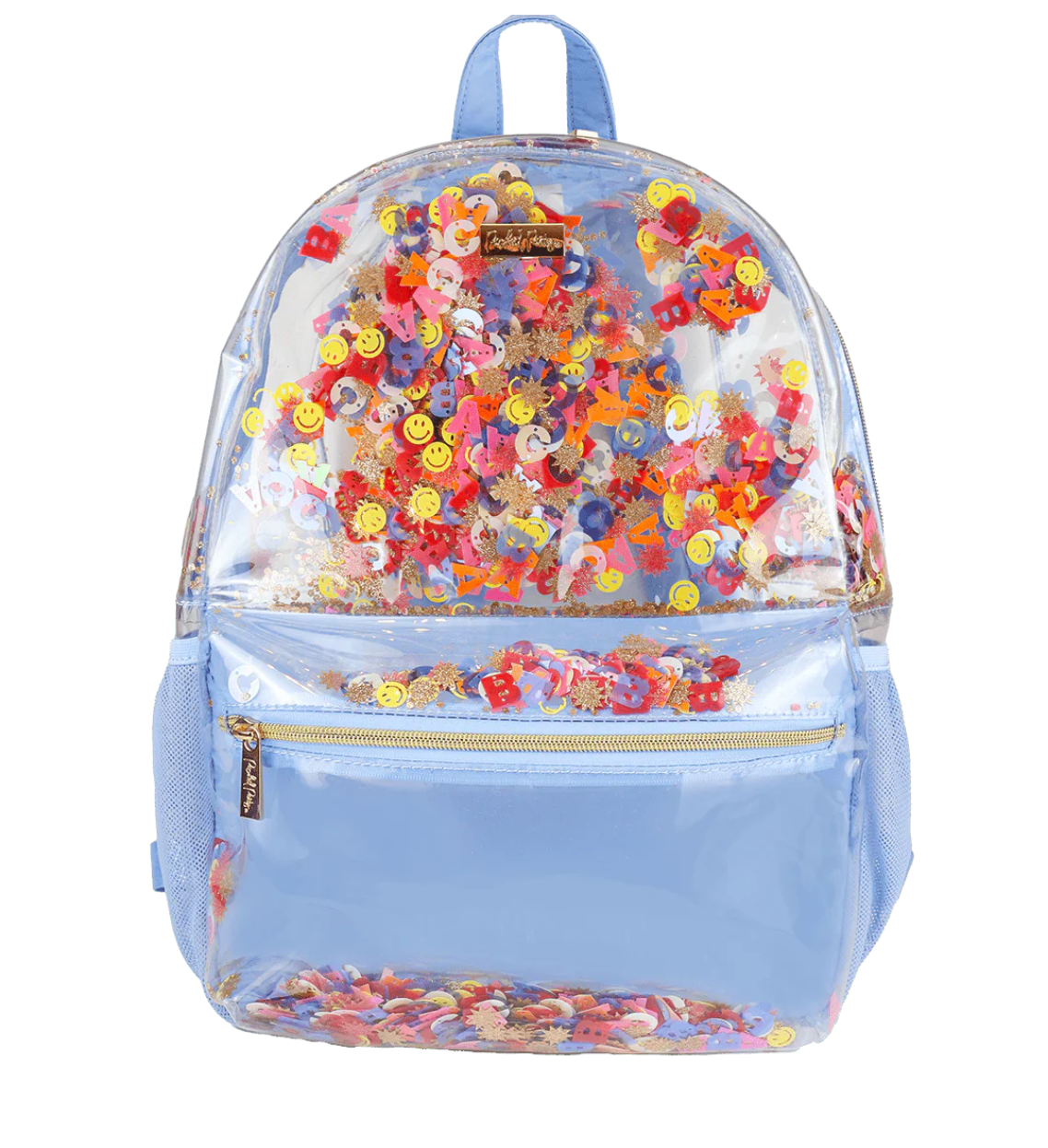 Little Letters Confetti Clear Backpack