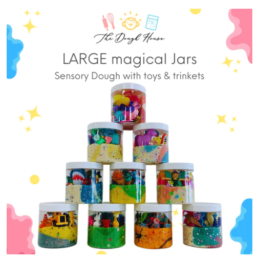 Large Magical Jar Sensory Dough - Construction