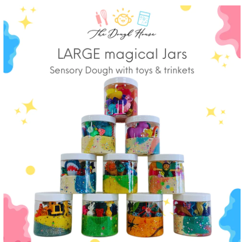 Large Magical Jar Sensory Dough - Dinosaur