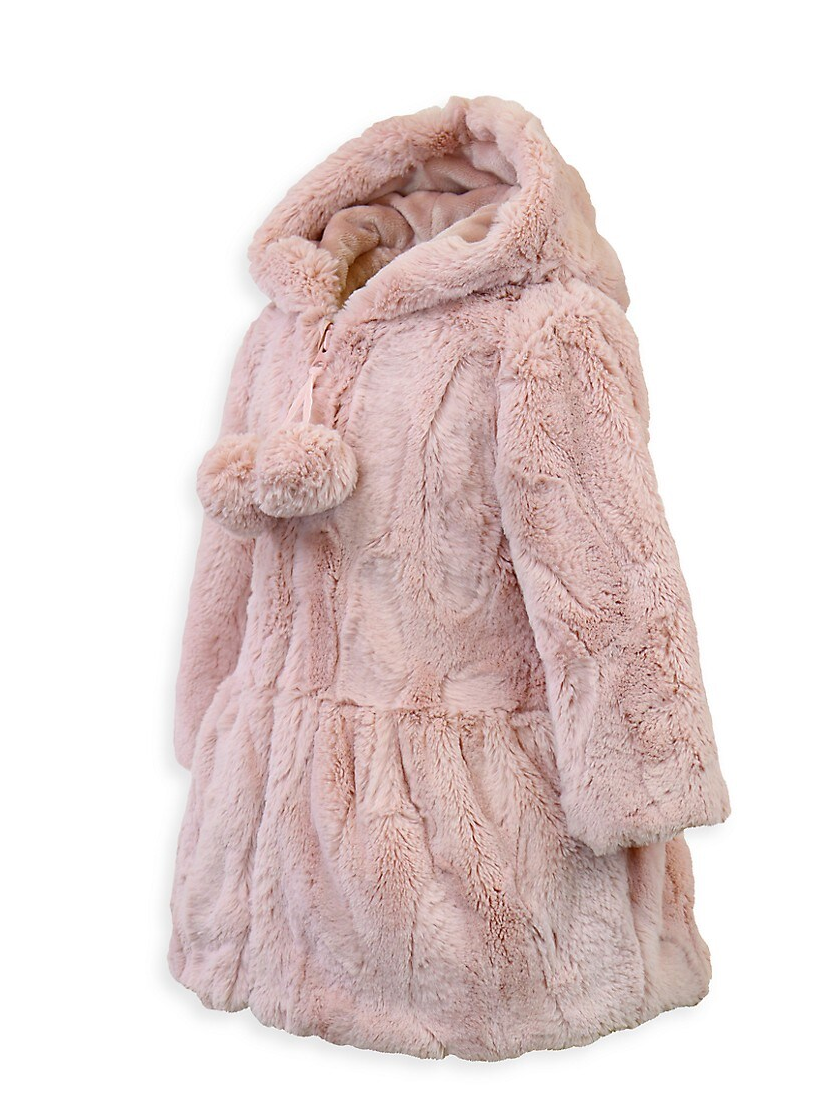 Pink Chow Chow Pom Pom Coat