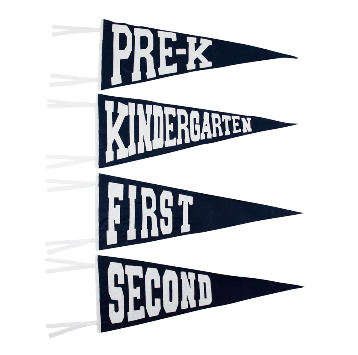 Kindergarten Back To School Pennant- Nantucket Navy Felt