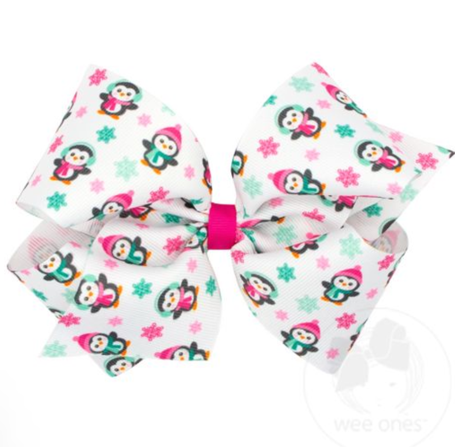 Christmas Holiday Printed King Bow