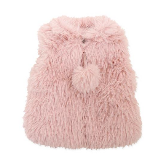 Berry Rain Shag Zip Up Vest