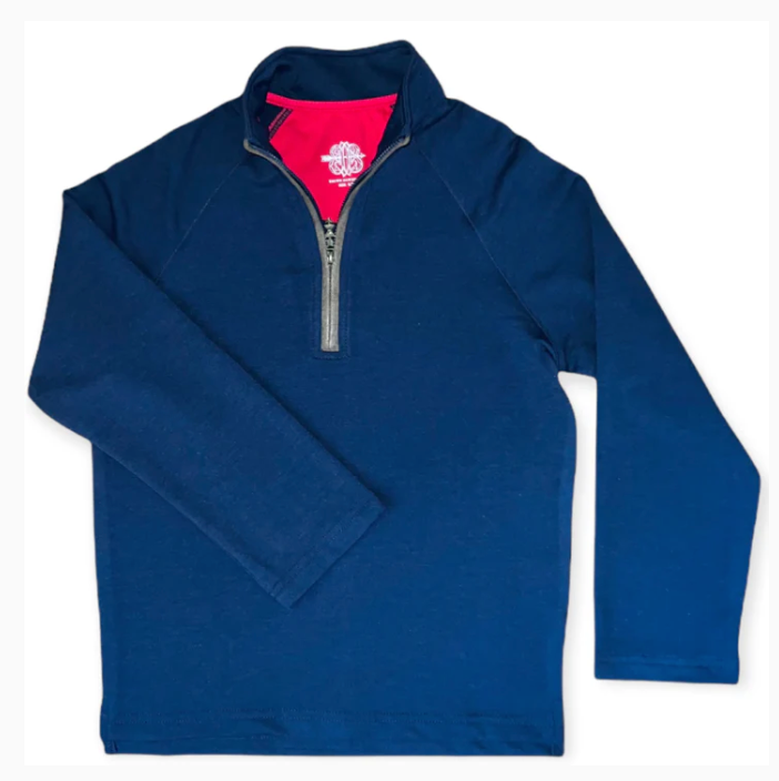 Habersham Half Zip Bulls Bay Blue