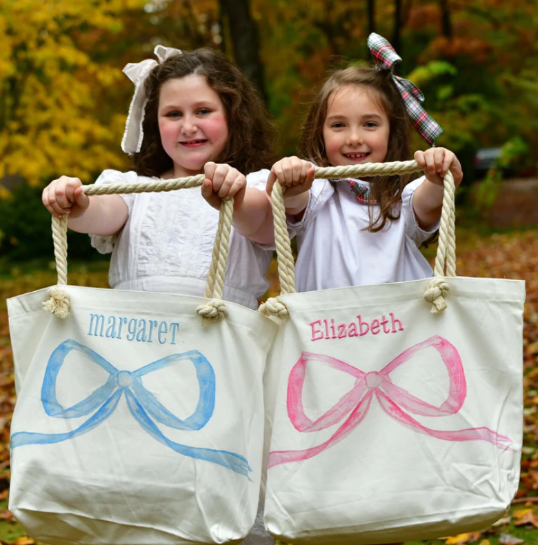 Blue Bow Tote