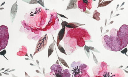 Cream Flowers Blanket