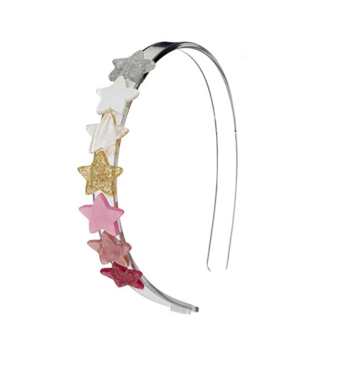 Mini Stars Pearlized Pink Headband