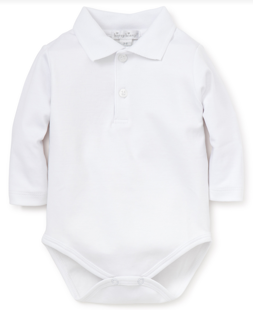 White Collared LS Knit Onesie