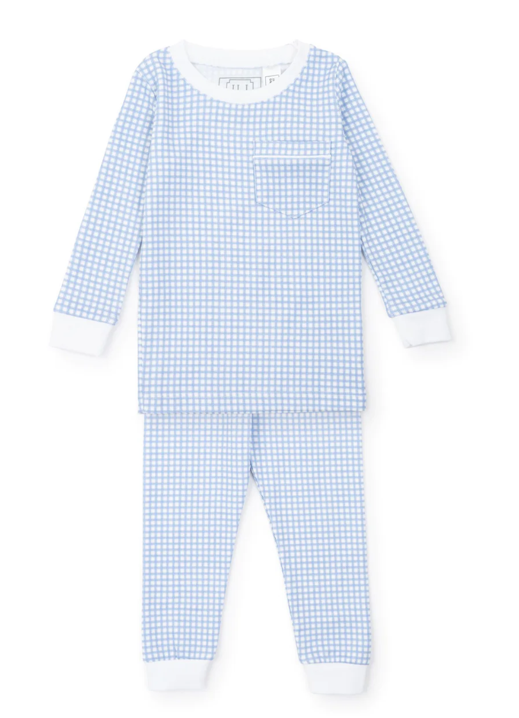 Bradford Pajama Set Light Blue Box Plaid