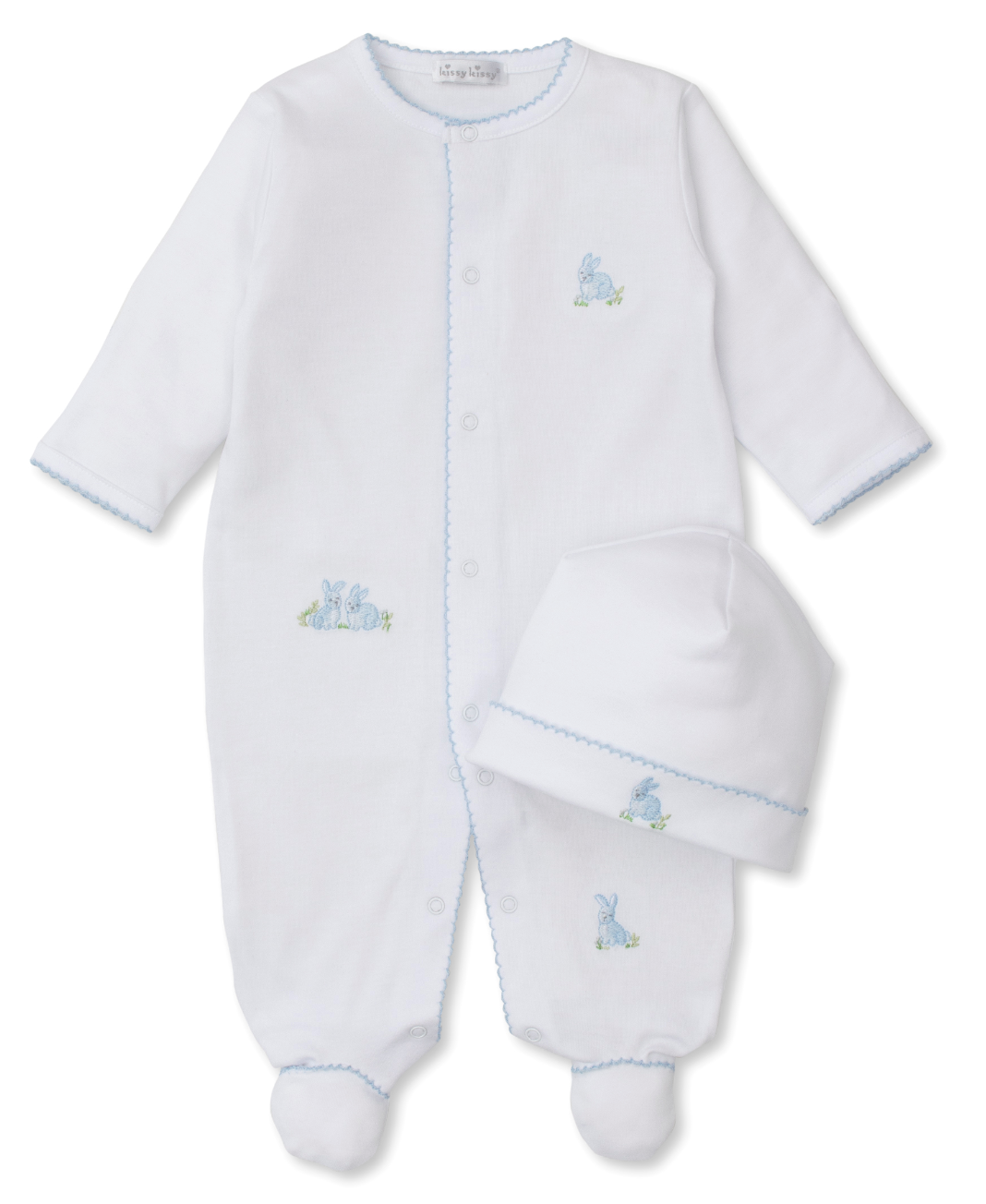 Blue Cottontails Hollows Footie w/ Hat Set