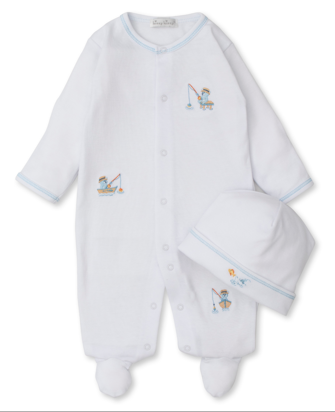 Rather Be Fishing Footie W/ Hat Set