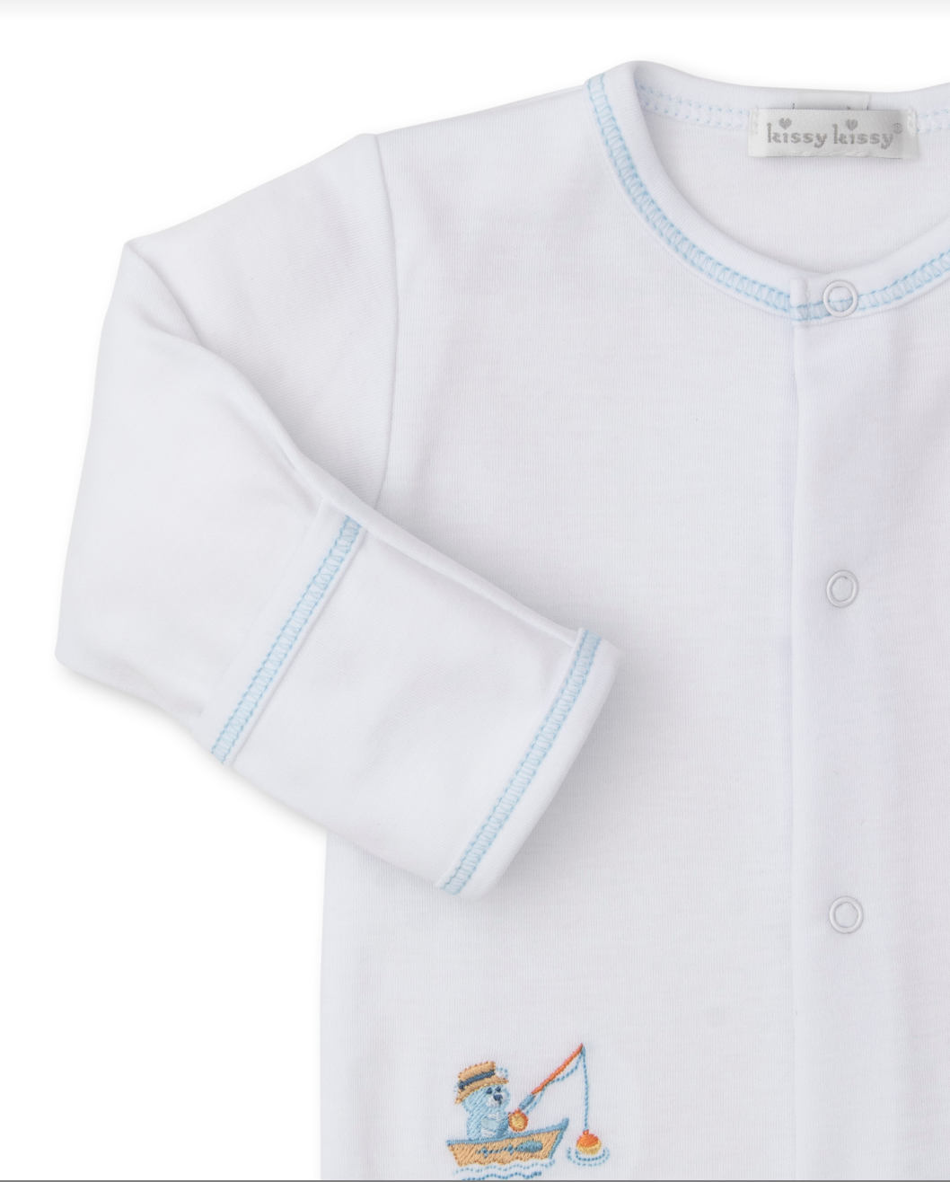 Rather Be Fishing Footie W/ Hat Set