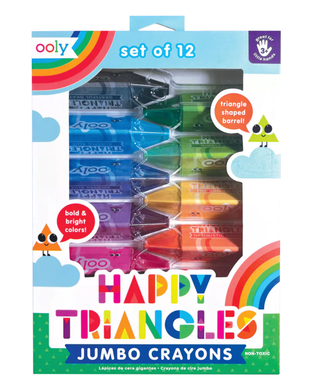 Happy Triangles Jumbo Crayons