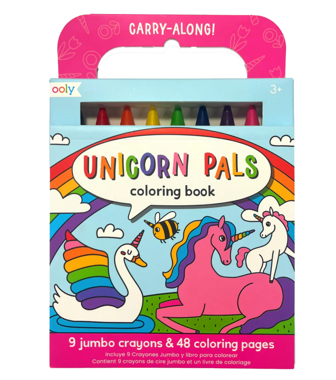 Carry Along Crayons & Coloring Book Kit - Unicorn Pals