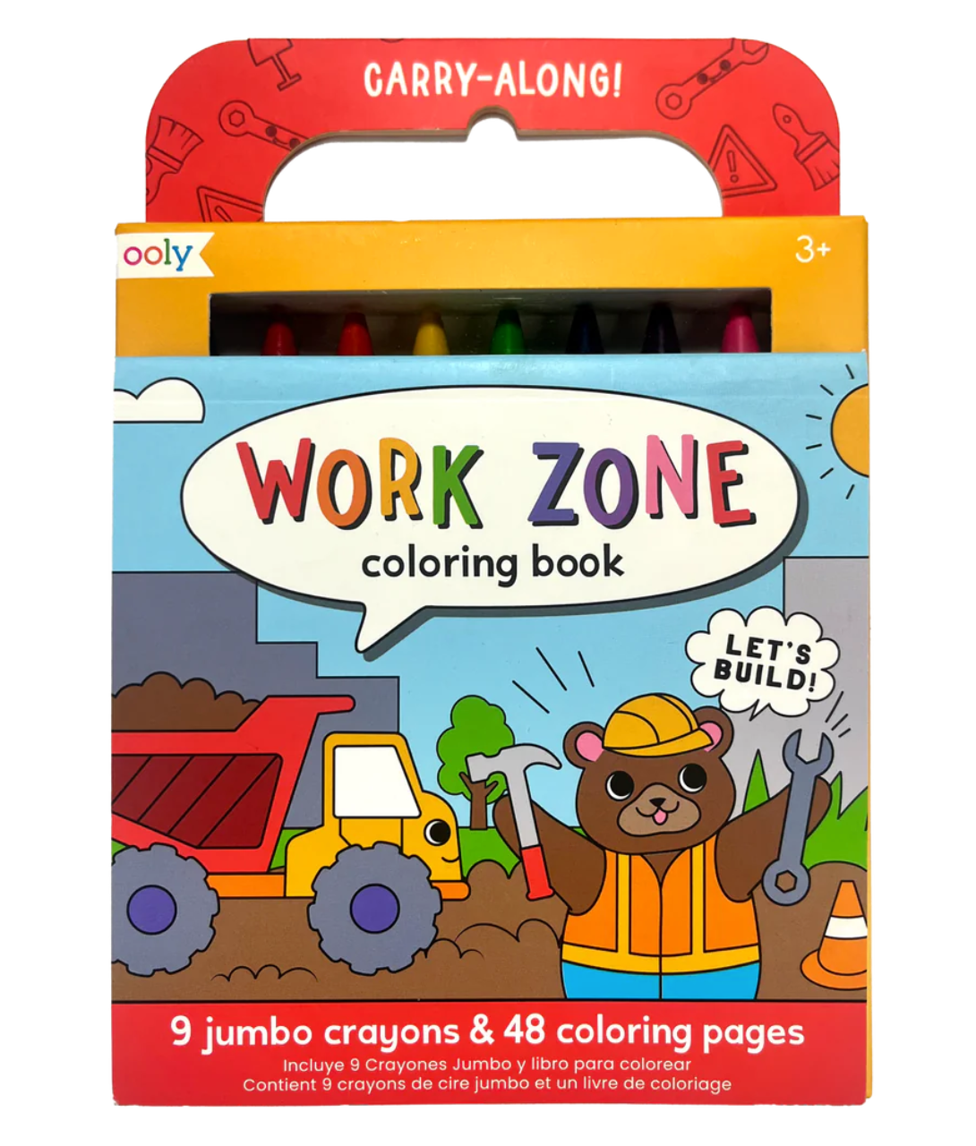 Carry Along Crayons & Coloring Book Kit - Work Zone