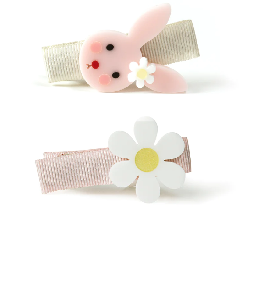 Bunny and Daisy Hair Clips
