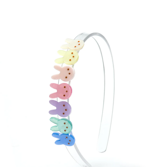 Multi Bunnies Satin Headband