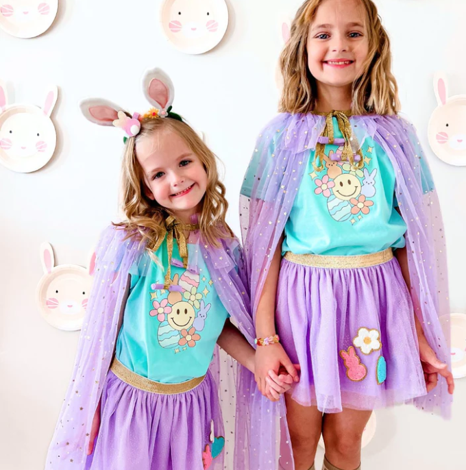 Easter Doodle Short Sleeve T-Shirt Aqua