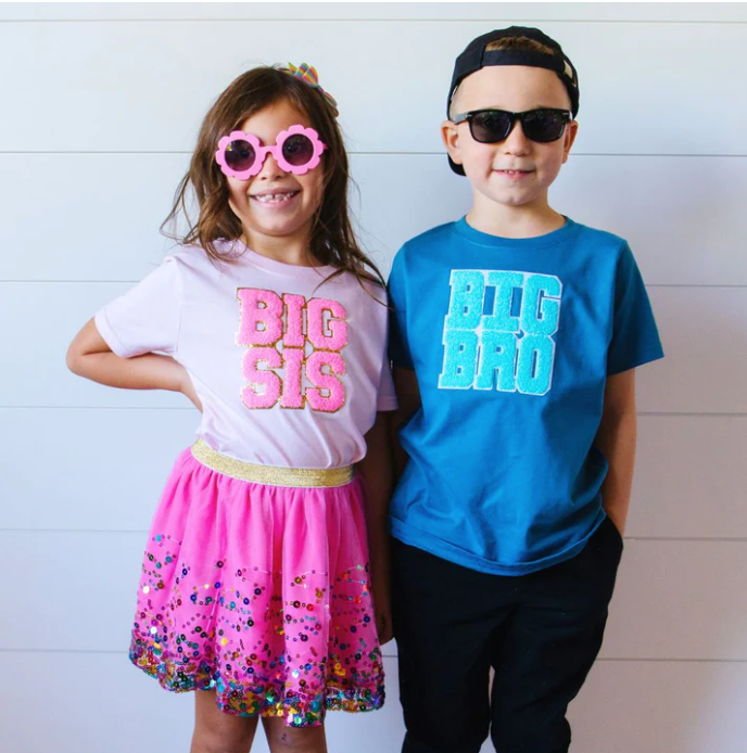 Big Sis Patch Short Sleeve T-Shirt - Ballet