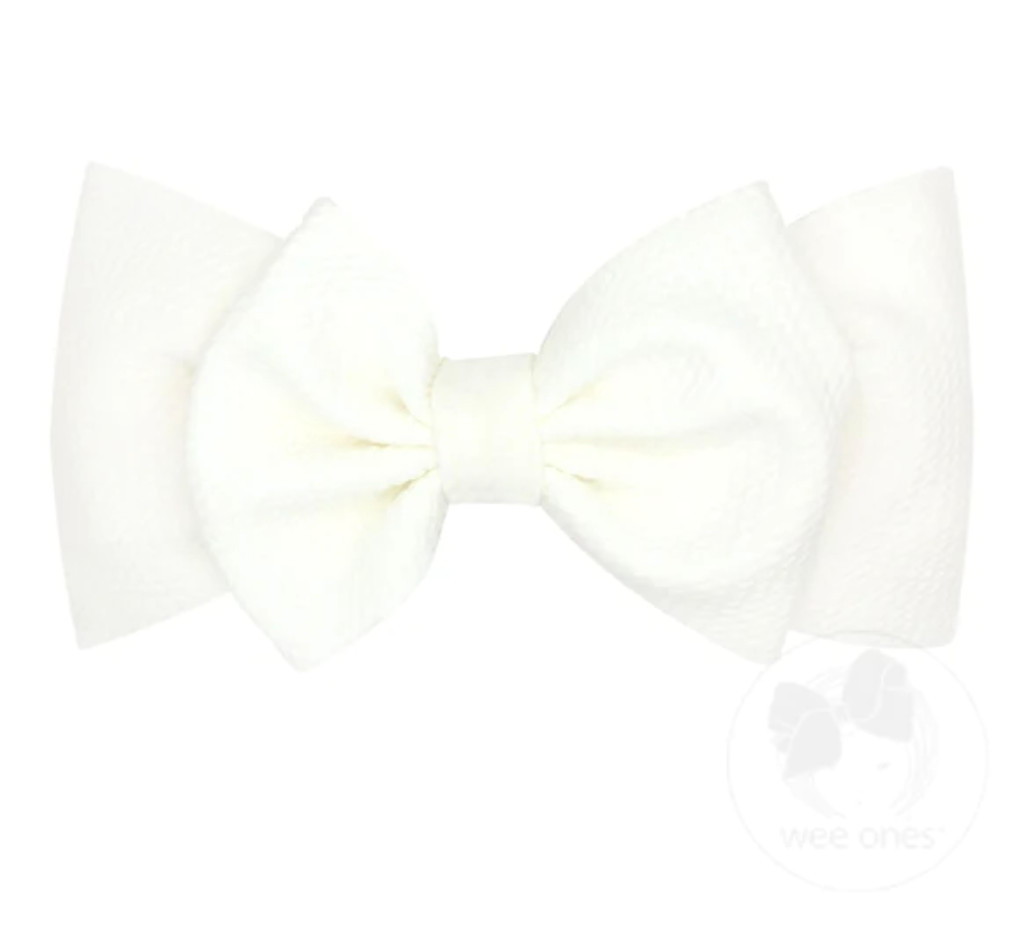 Solid Texture Band w/ Large Bow
