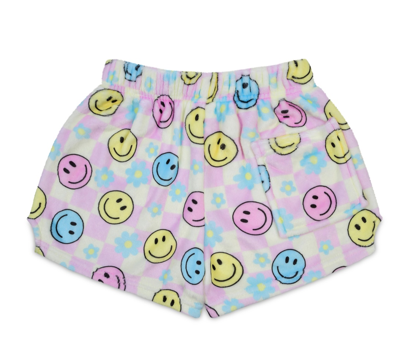 Happy Check Plush Shorts