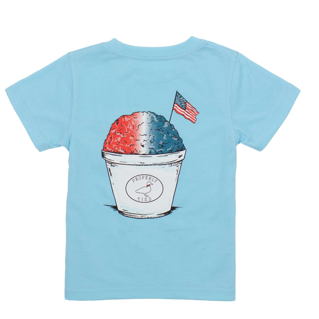 Boys American Chill SS Aqua