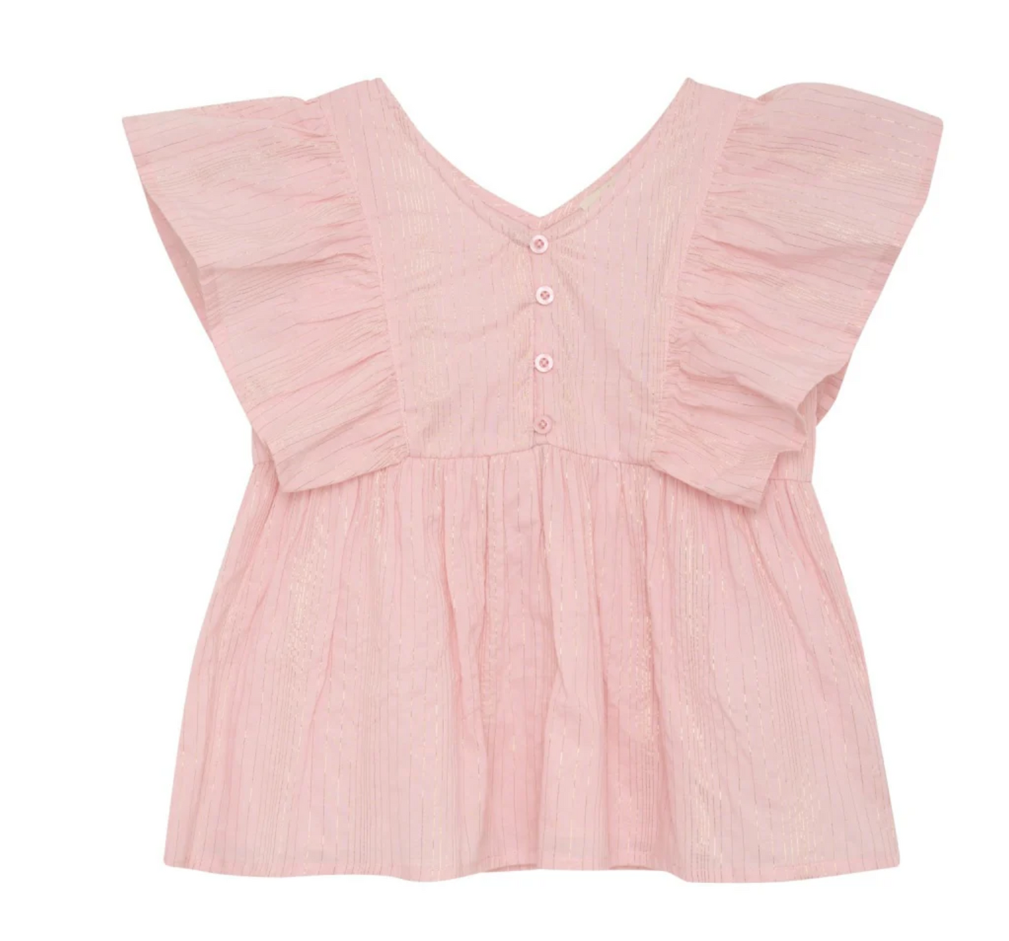 Cotton Lurex Top Bridal Rose