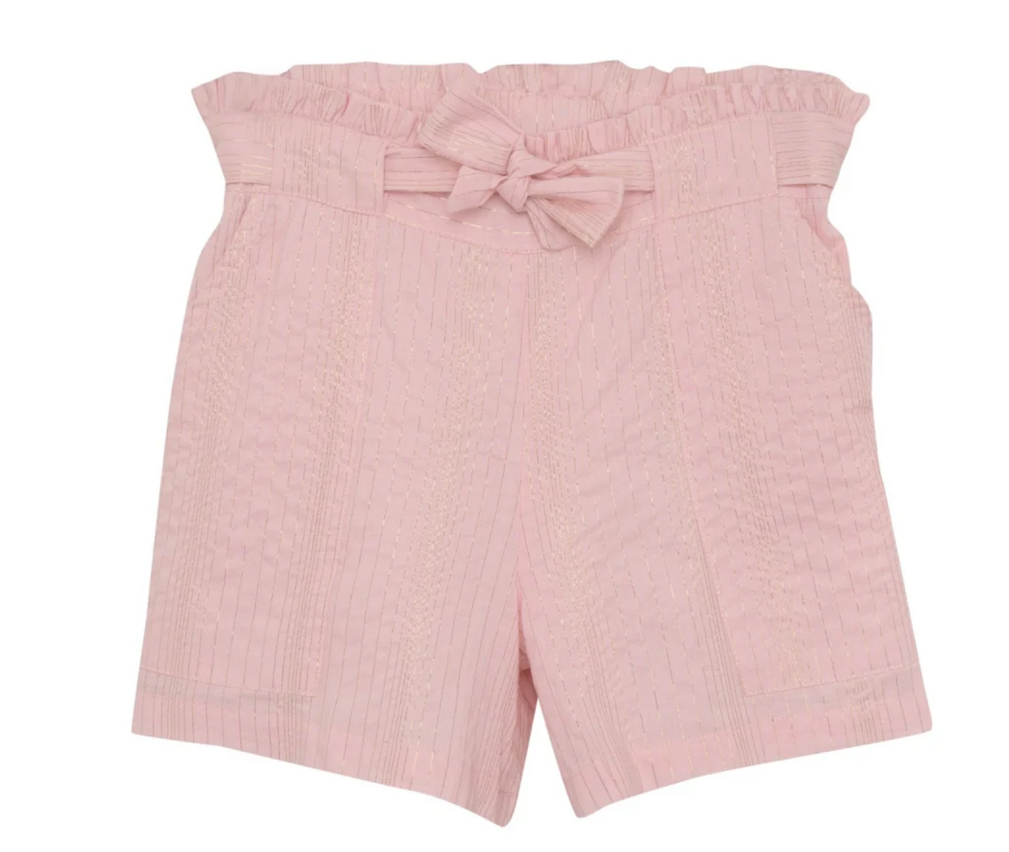 Cotton Lurex Shorts Bridal Rose