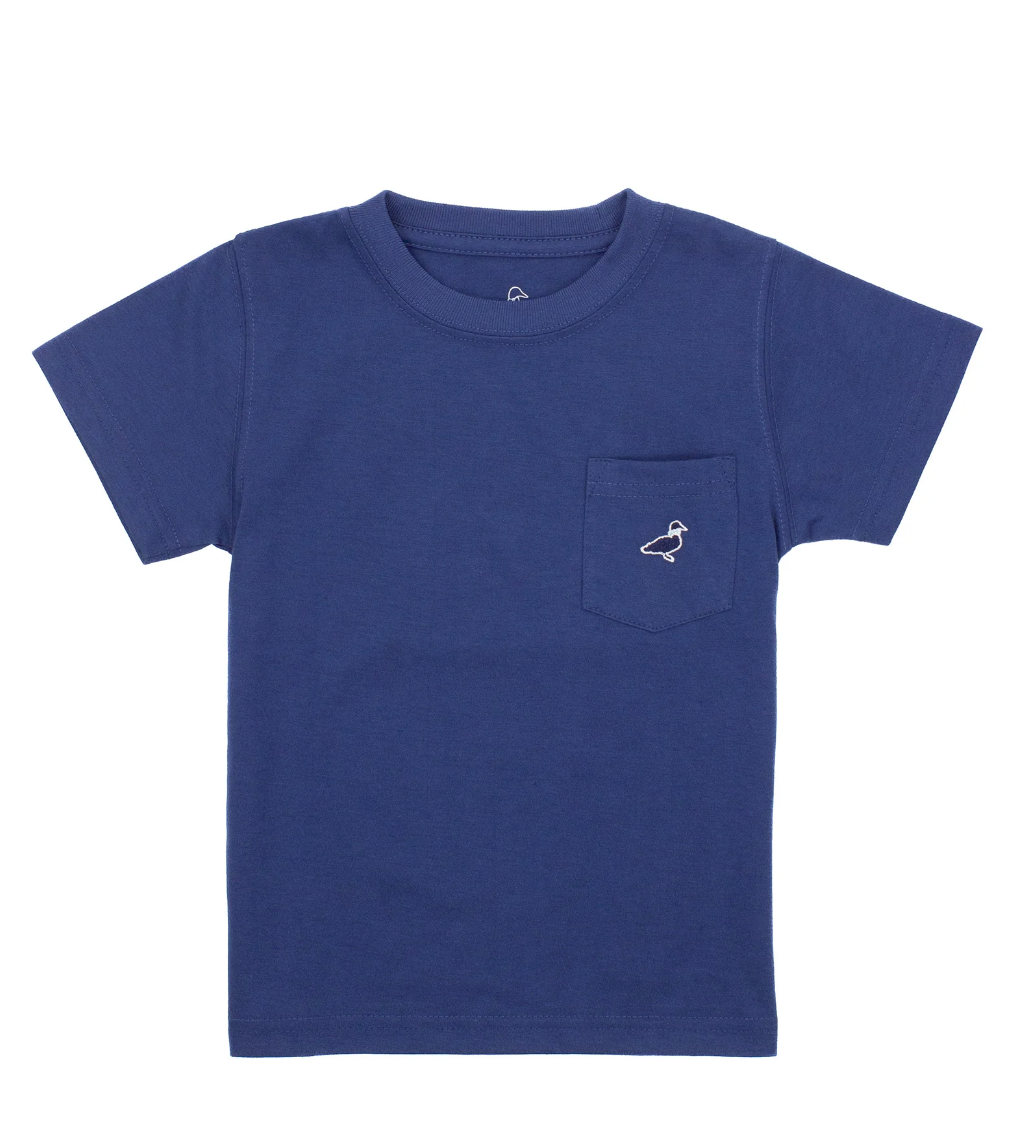 Boys Parker Pocket Tee SS River Blue