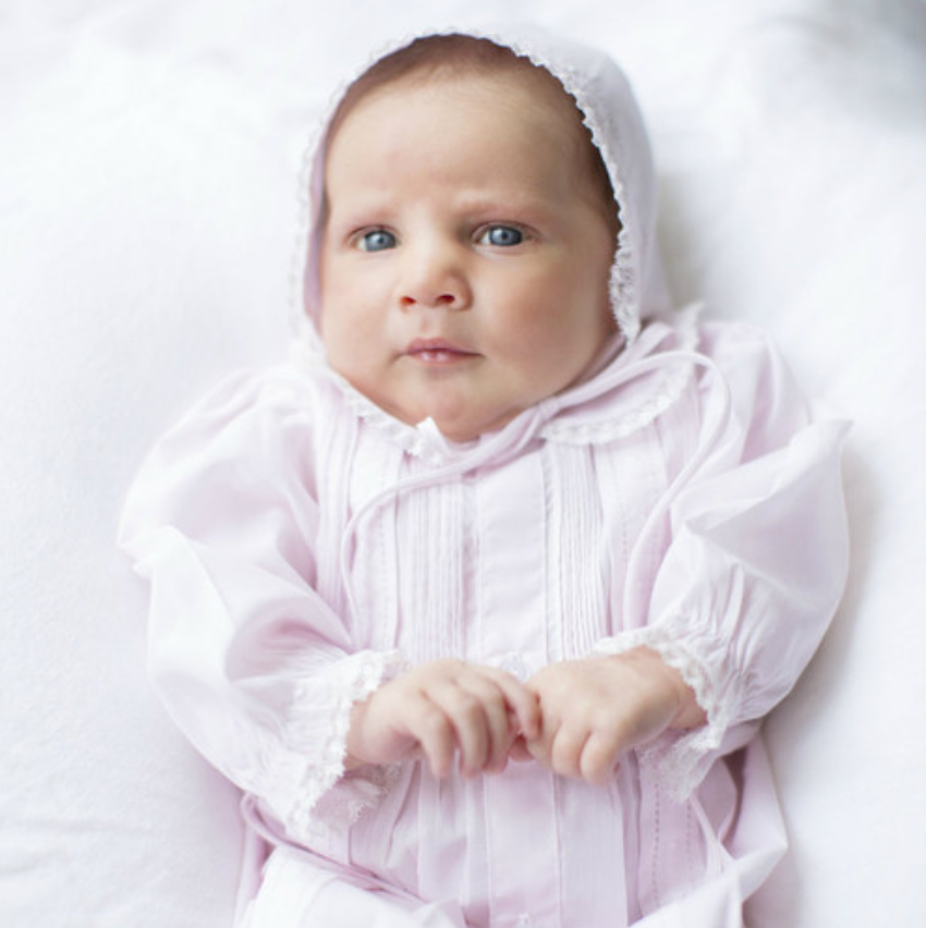Girls Dot Take Me Home Gown and Hat in Pink