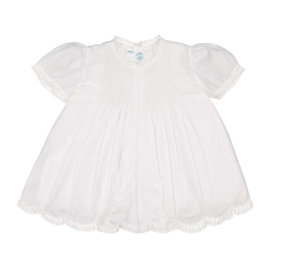 Lace Trim Slip Dress in White