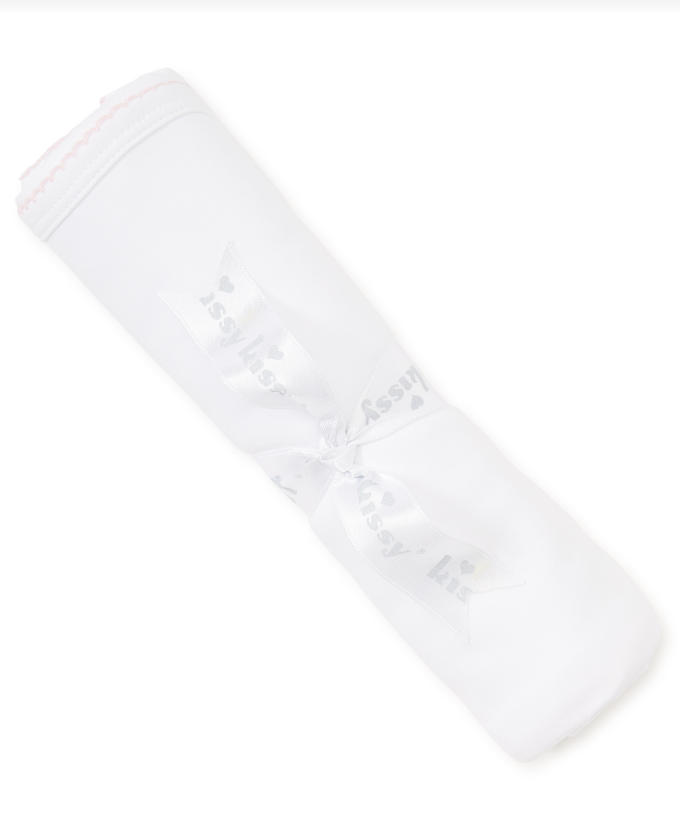 Kissy Basic Blanket White with Pink