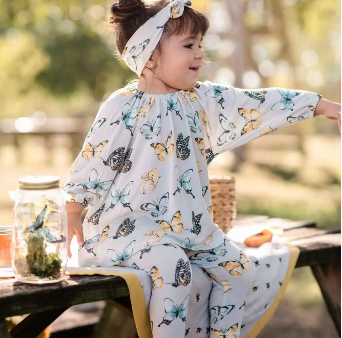 Butterfly Bamboo Dress and Legging Set